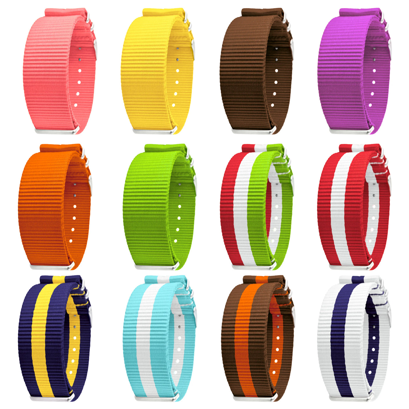 Bracelets Addict Nylon NATO - Pack de 12